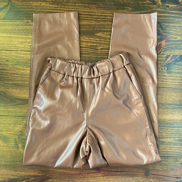 Anine Bing Colton Vegan Leather Track Pants - Picture 8 of 14